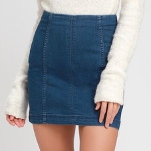 Free People Denim Mini Skirt